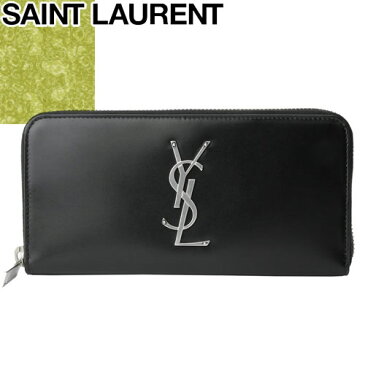 サンローラン パリ SAINT LAURENT PARIS 財布 長財布 ラウンドファスナー 小銭入れあり メンズ レディース レザー 本革 ブランド プレゼント 黒 ブラック MONOGRAM ZIP AROUND WALLET 617415 0SX0E [S]