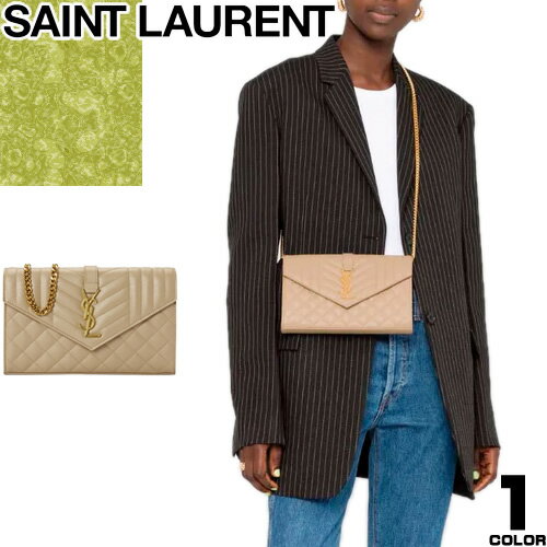 サンローラン バッグ サンローラン SAINT LAURENT PARIS バッグ ショルダーバッグ 長財布 カサンドラ チェーンウォレット レディース 2way 斜めがけ ブランド 革 本革 レザー 小さめ ベージュ CASSANDRE CHAIN WALLET 620280 BOW91