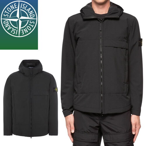 ストーンアイランド STONE ISLAND ブルゾン ジャケット アウター パーカー ソフトシェル メンズ 中綿 フルジップ ジップアップ 防風 冬 秋 大きいサイズ ブランド 黒 ブラック SOFT SHELL-R E.DYE TECHNOLOGY WITH PRIMALOFT INSULATION TECHNOLOGY 771540527