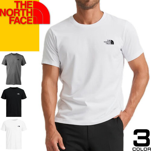 ノースフェイス THE NORTH FACE Tシャツ 半袖 クルーネック 丸首 メンズ 2024年春夏新作 シンプルドーム ワンポイント プリント 大きいサイズ ブランド 白 黒 ホワイト ブラック グレー SIMPLE DOME TEE NF0A87NG 