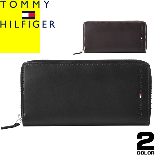 トミーヒルフィガー TOMMY HILFIGER 財布 長財布 メンズ レディース 2024年春夏新作 ラウンドファスナー 本革 ブランド 黒 ブラック ブラウン WELLESLEY ZIP AROUND WALLET 31TL13X015 ネコポス発送