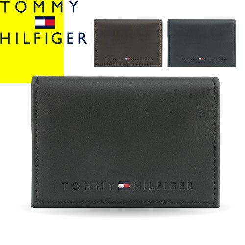 トミーヒルフィガー TOMMY HILFIGER カードケース カード入れ 名刺入れ 名刺ケース メンズ レディース 2024年春夏新作 ロゴ型押し 革 ..