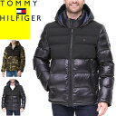 トミーヒルフィガー TOMMY HILFIGER ダウンジャケット 中綿 ブルゾン アウター メンズ フード付き 軽量 防寒 大きいサイズ ブランド 黒 迷彩 ブラック カモ ESSENTIAL MIX PUFFER HOODIE 150AN232の商品画像