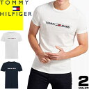 トミーヒルフィガー TOMMY HILFIGER Tシャツ 半袖 クルーネック 丸首 メンズ ロゴ プリント コットン 大きいサイズ ブランド 白 ホワイト ネイビー LOGO T-SHIRT 78J7206 ゆうパケ発送