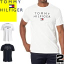 トミーヒルフィガー TOMMY HILFIGER Tシャツ 半袖 クルーネック 丸首 メンズ ロゴ コットン 大きいサイズ ブランド 白 ホワイト ネイビー FRAG T-SHIRT 78J4907 [ゆうパケ発送]