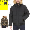 トミーヒルフィガー TOMMY HILFIGER ダウンジャケット メンズ 中綿 ブルゾン アウター ファー フード ブランド 大きいサイズ 軽い 暖かい 防寒 迷彩 黒 ブラック カモフラ ESSENTIALS HOODED BOMBER JACKET 159AP863