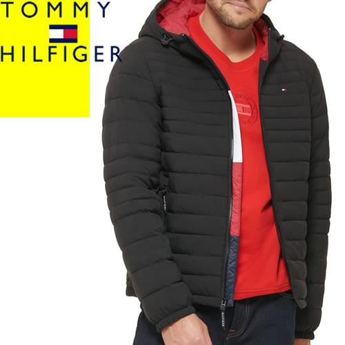 g~[qtBK[ TOMMY HILFIGER _EWPbg Cg_E  u] AE^[ Y t[ht y h  傫TCY uh  ubN WATER RESISTANT HOODY PUFFER JACKET 151AP619