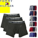 トミーヒルフィガー TOMMY HILFIGER ボクサーパンツ 3枚セット メンズ アンダーウェア 下着 ロゴ コットン おしゃれ 大きいサイズ ブランド プレゼント 黒 ブラック BOXER BRIEFS 3 PACK 09T4145 [ゆうパケ発送]