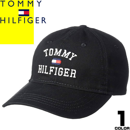 トミー ヒルフィガー キャップ メンズ トミーヒルフィガー TOMMY HILFIGER 帽子 キャップ ベースボールキャップ メンズ レディース ロゴ 刺繍 コットン 大きいサイズ ブランド プレゼント 黒 ブラック BASEBALL CAP 6950130 [ゆうパケ発送]