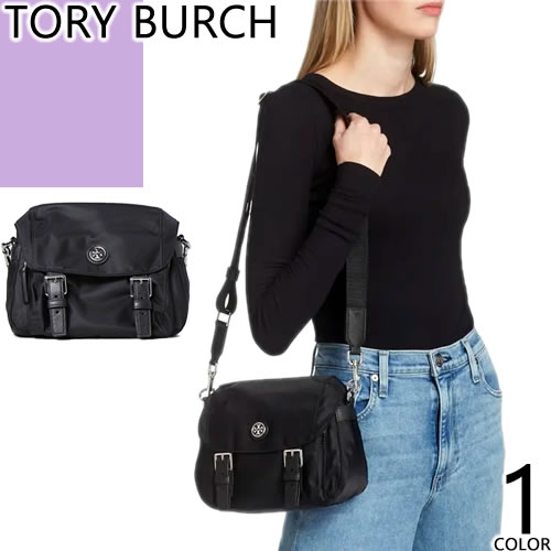 トリーバーチ バッグ（レディース） トリーバーチ TORY BURCH バッグ メッセンジャーバッグ ショルダーバッグ レディース ヴァージニア 85054 ブランド 軽量 斜めがけ 大人 軽い 小さめ 軽量 黒 ブラック NYLON SMALL MESSENGER [S]