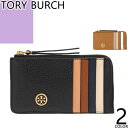 トリーバーチ TORY BURCH ロビンソン ペブルド トップジップ カードケース フラグメントケース コインケース 小銭入れ レディース 薄型 スリム ブラ...