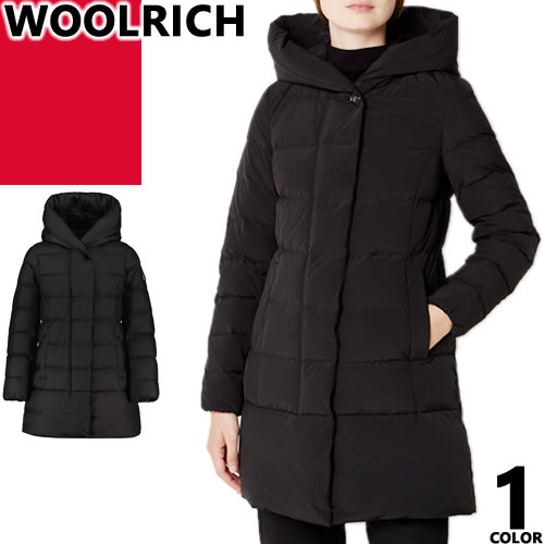 ウールリッチ WOOLRICH ダウン ダウンジャケット ダウンコート パフィーパーカ PUFFY PARKA レディース 2023年秋冬新作 アウター 撥水 防風 フード付き ロング きれいめ 軽量 ブランド 黒 ブラック CFWKOU0408FR UT2740