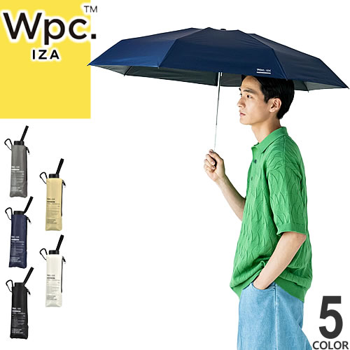 wpc w.p.c iza 010 日傘 折りたたみ傘 傘 メンズ 2024年春夏新作 晴雨兼用 完全遮光 UVカット100 遮熱 撥水 防水 コンパクト 軽量 大きめ 大きい 丈夫 無地 黒 紺 ブラック ネイビー グレー 58cm LARGE＆COMPACT ZA010-102 S