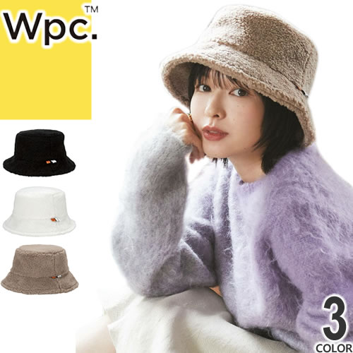 wpc w.p.c 帽子 ONDOO ボアバケットハット レディース メンズ 2024年秋冬新作 秋冬 防寒 暖かい もこもこ おしゃれ ブランド 大きいサイズ 黒 白 ブラック ホワイト ベージュ NF001 [CP発送]