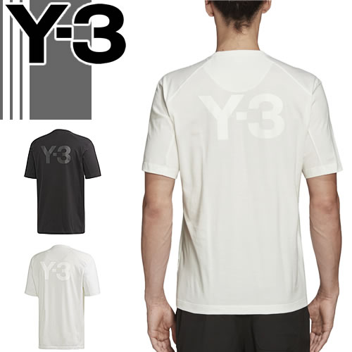 Y-3 ワイスリー ヨウジヤマモト adidas Tシャツ 半袖 クルーネック 丸首 メンズ 2022年春夏新作 ロゴ プリント 大きいサイズ ブランド 黒 白 ブラック ホワイト M CLASSIC BACK LOGO SS TEE FN3348 FN3349 [ゆうパケ発送]