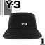 Y-3 ワイスリー ヨウジヤマモト adidas アディダス ハット バケットハット 帽子 メンズ レディース 2024年春夏新作 ロゴ 刺繍 大きいサイズ 深め 春 夏 ブランド 黒 ブラック BUCKET HAT IX7000 [ゆうパケ発送]