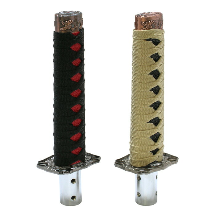 刀 シフトノブ 20cm　8mm/10mm/11mm/12mm対応 おもしろ ノブ ゲート式AT車 MT車 ブラック ベージュ 刀..