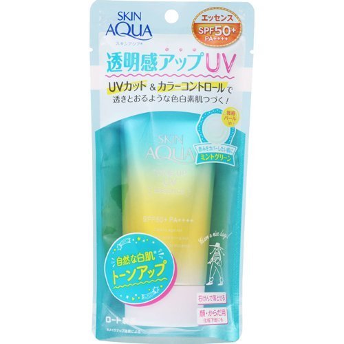 スキンアクアトーンアップUVエッセンスミントグリーン 80g 【肌のトーンアップ。顔・からだ用日やけ止め。すーっとのびて、みずみずしい使い心地。】 スキンアクアトーンアップUVエッセンスミントグリーン 80g 【肌のトーンアップ。顔・からだ用日やけ止め。すーっとのびて、みずみずしい使い心地。】