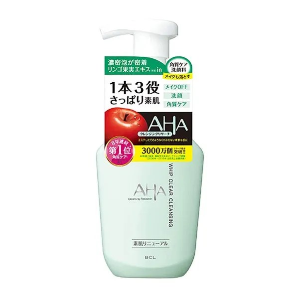 BCLカンパニー AHA クレンジングリサーチ ホイップ クリアクレンジング (150mL) メイク落とし 洗顔料 濃密泡 リンゴ果実エキス フルー..