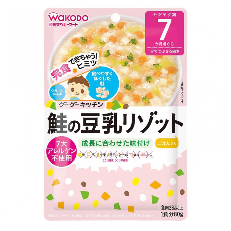 アサヒグループ食品 和光堂 グーグーキッチン 鮭の豆乳リゾット 80G ベビーフード 健康食品 離乳食