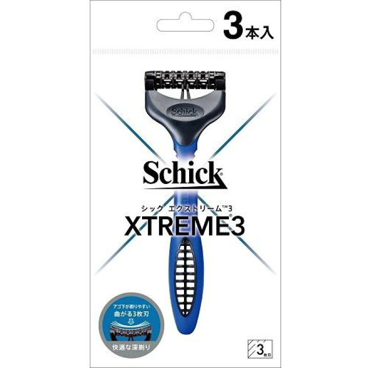 シック エクストリーム3(3本入) 剃刀 髭剃り T字カミソリ
