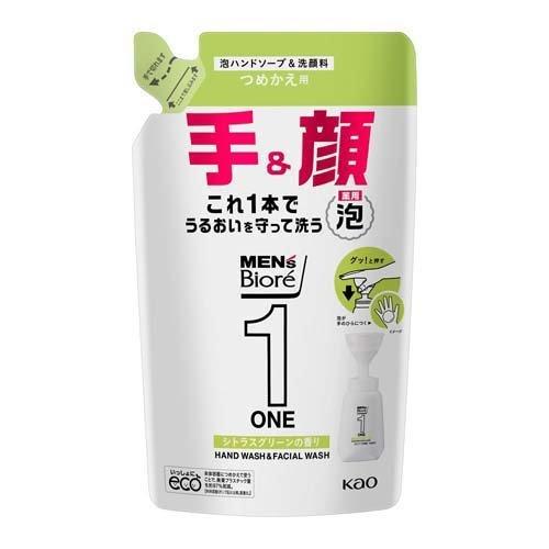 花王 メンズビオレ ONE 泡 ハンドソープ&洗顔料 つめかえ用 200ml 消炎成分配合 肌あれ スタンプタイプ うるおい