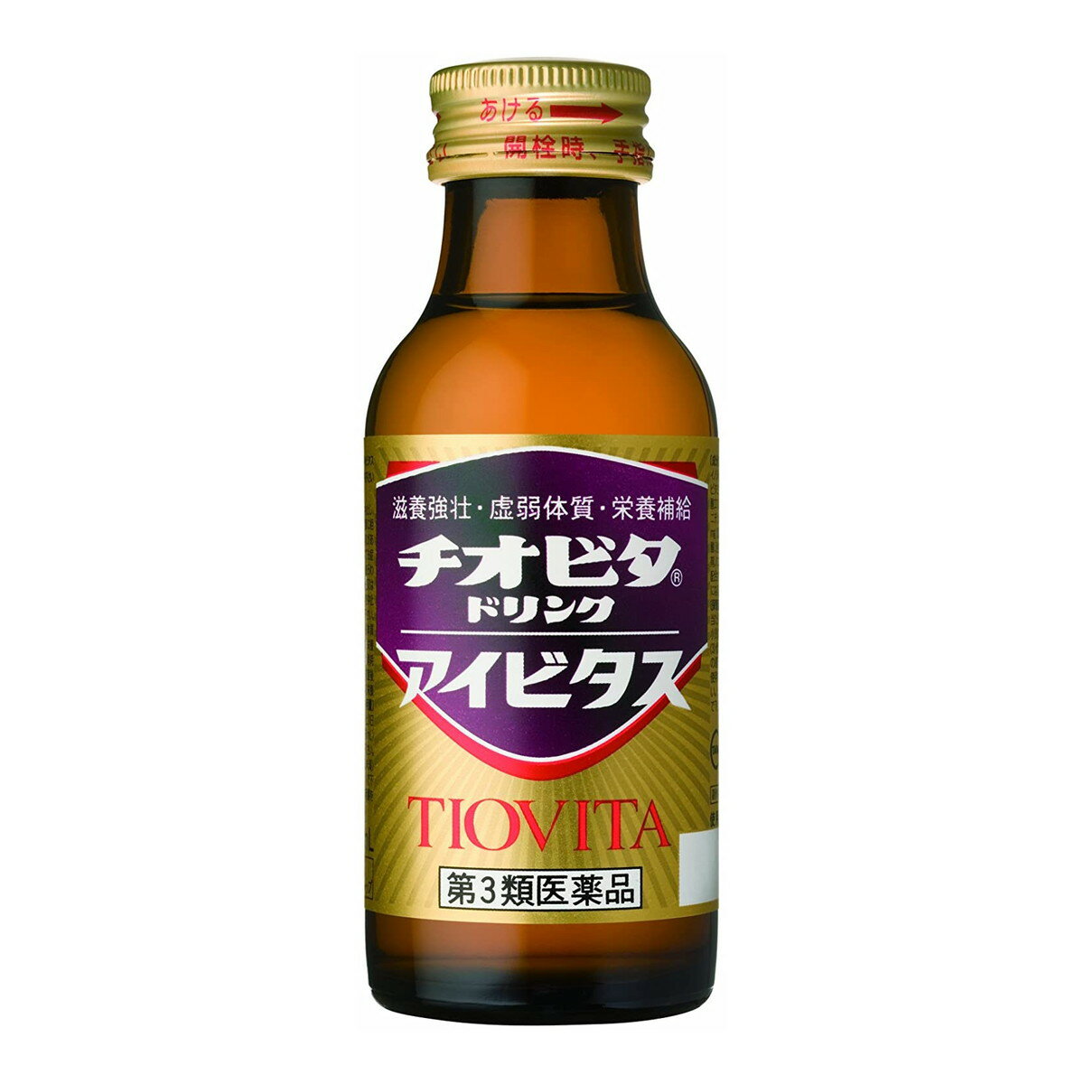 【医薬品の使用期限】 使用期限180日以上の商品を販売しております 女性にも飲みやすいブルーベリー風味。 ビタミンB2を15mg、ビタミンB6を50mg配合。 【使用上の注意】 1.次の場合は、直ちに服用を中止し、この製品を持って医師又は薬剤師に相談して下さい。 (1)服用後、発疹があらわれた場合 (2)しばらく服用しても症状がよくならない場合 2.下痢があらわれることがあるので、下痢の継続又は増強がみられた場合には、服用を中止し、医師又は薬剤師に相談して下さい。 【効能・効果】 滋養強壮 虚弱体質 肉体疲労・病中病後・食欲不振・栄養障害・発熱性消耗性疾患・産前産後などの場合の栄養補給 【用法・用量】 成人(15歳以上)1日1回1本(100mL)を服用して下さい。 小児(15歳未満)は服用しないで下さい。 用法・用量を守って下さい。 【成分】 タウリン1000mg、イノシトール50mg、ニコチン酸アミド20mg、ビタミンB1硝酸塩10mg、ビタミンB2リン酸エステル15mg、ビタミンB650mg、カルニチン塩化物120mg、無水カフェイン50mg 添加物：白糖、果糖、ブドウ糖、DL-リンゴ酸、没食子酸プロピル、安息香酸Na、pH調整剤、バニリン、エチルバニリン、香料 ※本剤に配合されているビタミンB2により、尿が黄色になることがありますが、心配ありません。 【保管及び取扱い上のご注意】 (1)直射日光の当たらない涼しい所に保管して下さい。 (2)小児の手の届かない所に保管して下さい。 (3)他の容器に入れ替えないで下さい(誤用の原因になったり品質が変わります)。 (4)使用期限を過ぎた製品は服用しないで下さい。 (5)開栓されている製品は服用しないで下さい。開栓後は保存しないで下さい。 メーカー ：大鵬薬品工業 // ブランド ：チオビタ 広告文責 株式会社マイドラ 登録販売者：林　叔明 電話番号：03-3882-7477 ※パッケージデザイン等、予告なく変更されることがあります。ご了承ください。