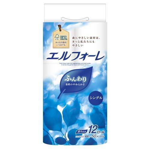 【エルフォーレ トイレットティシュー シングルの商品詳細】 ●ふんわり自然のやわらかさ ●清潔感のある爽やかなリーフデザインのパッケージ ●フローラルの香り ●パルプ100％(FSC認証) 【注意事項】 ・ミシン目入りですので、きりとりが簡単です。 ・トイレの詰まりを防止するために、一度に多量の紙を流さないでください。 【原産国】 日本 【ブランド】 エルフォーレ 【発売元、製造元、輸入元又は販売元】 大王製紙 広告文責 株式会社マイドラ 登録販売者：林　叔明 電話番号：03-3882-7477 ※パッケージデザイン等、予告なく変更されることがあります。ご了承ください。