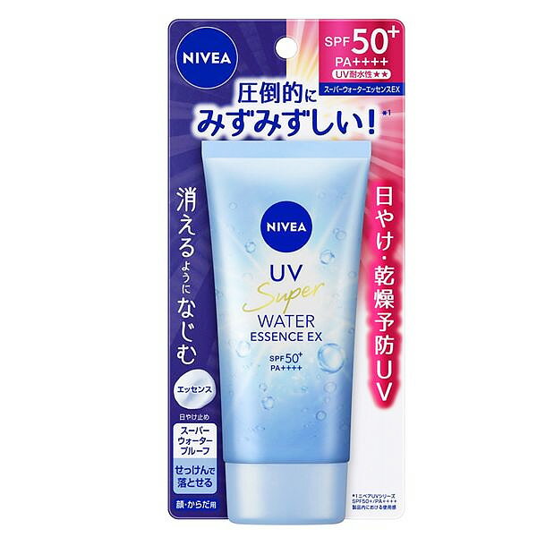 ニベアUV ウォーターエッセンスEX(80g) 日焼け止め SPF50+ PA++++ スーパーウォータープルーフ 石けんで落とせるのサムネイル