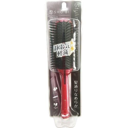 スタイリングブローブラシ SPV71278(1個) 静電気軽減 乾燥した髪 帯電防止剤配合 アルガンオイル配合 ブローしやすい丸軸ハンドル シリコーンオイル配合 絡まりをほぐすピン配列