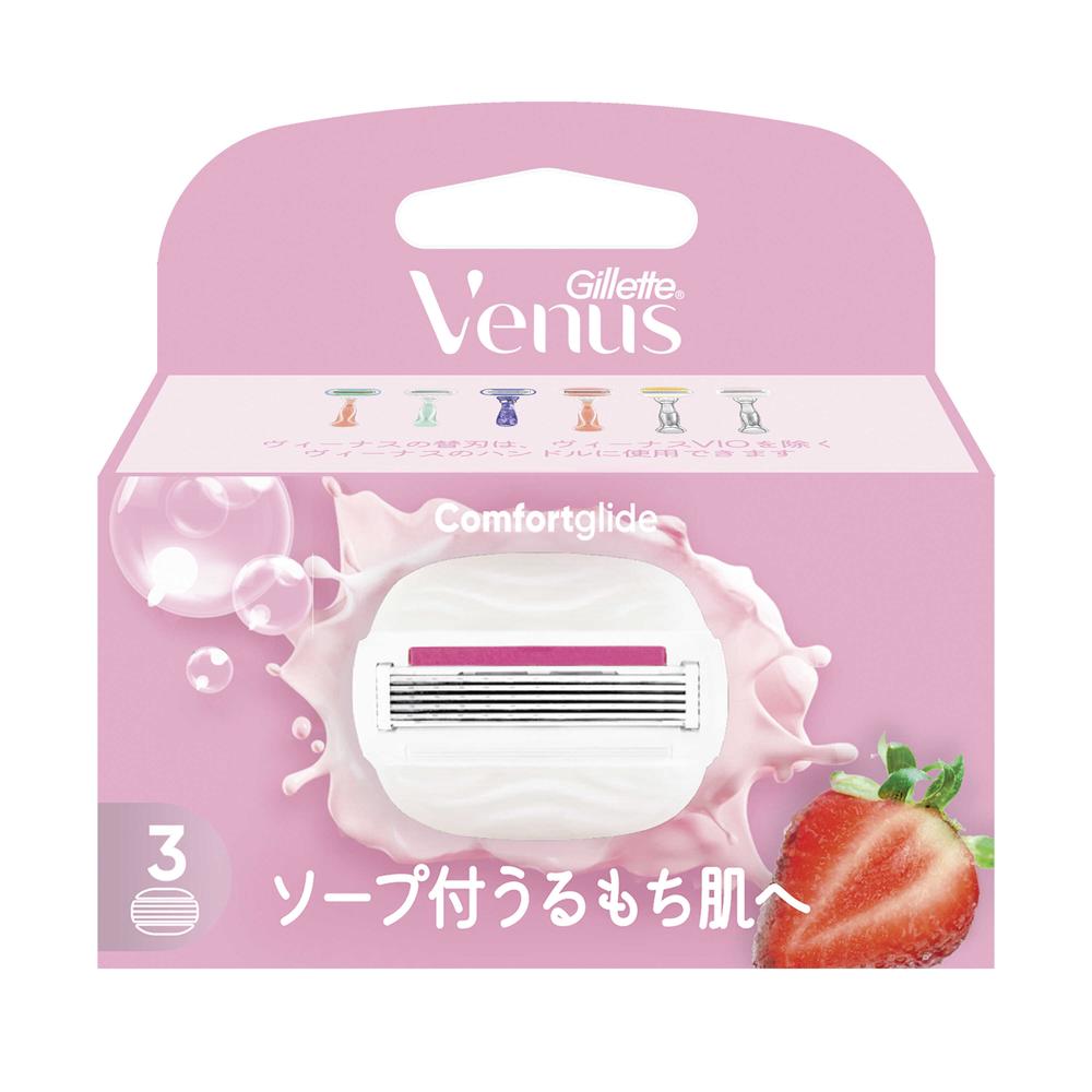 P&G ジレット ヴィーナス うるもち肌 イチゴ畑の香り 3B 替刃 3個入 脱毛