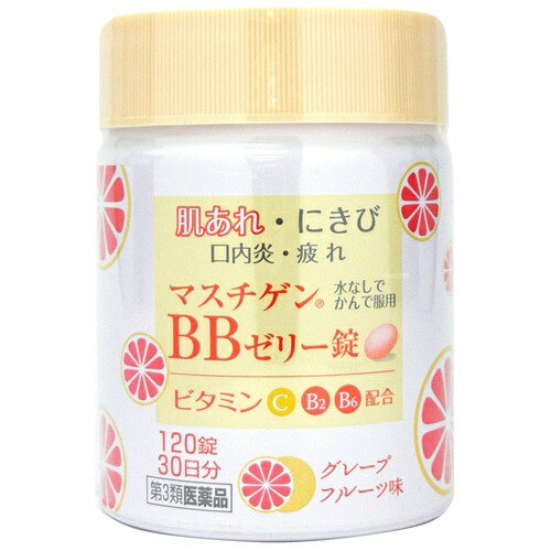 【第3類医薬品】マスチゲン BBゼリー錠 120錠【肌あれ にきび 口内炎 口角炎 口唇炎 かぶれ ただれ 湿..