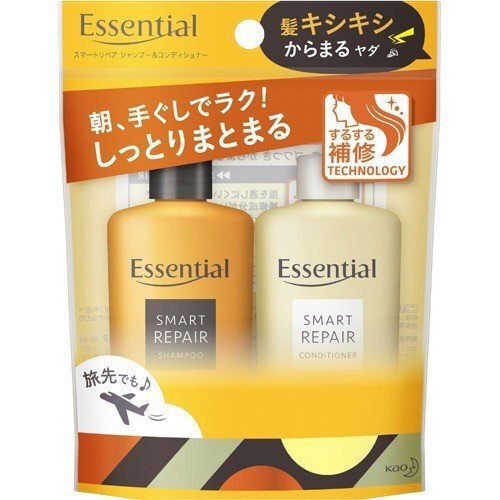 商品区分：日用品 【エッセンシャルしっとりツヤ髪SPCDミニセットの商品詳細】 エッセンシャル しっとりツヤ髪 パサパサ毛先まで、リッチにまとまる ハンドブローだけで指の動きにそって、毛先までそろう 毎朝、手ぐしでまとまる！ AUTO SM...