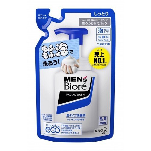 メンズビオレ 泡タイプ洗顔 つめかえ(130ml) 男性用洗顔料 キメ細かい泡 シェービング 洗顔料 メンズスキンケア もちもち泡 汚れを落とす 皮脂汚れ オイ...