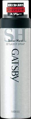 マンダム ギャツビー セット&キープスプレー スーパーハード 180g 【 メンズ 男性化粧品 スタイリング剤 ヘアスプレー 】
