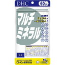 【DHC マルチミネラル 60日分の商品詳細】 ●不足しがちなミネラルがまとめて補給できる！ ●10種類の成分を効率良く！ ●1日3粒で、カルシウム、鉄、亜鉛、銅、マグネシウム、セレン、クロム、マンガン、ヨウ素、モリブデンを補給！ ●カルシウム及びマグネシウムは、骨や歯の形成に必要な栄養素です。 ●鉄は、赤血球を作るのに必要な栄養素です。 ●亜鉛は、味覚を正常に保つのに必要な栄養素です。 ●亜鉛は、皮膚や粘膜の健康維持を助ける栄養素です。 ●亜鉛は、たんぱく質・核酸の代謝に関与して、健康の維持に役立つ栄養素です。 ●銅は、赤血球の形成を助ける栄養素です。 ●銅は、多くの体内酵素の正常な働きと骨の形成を助ける栄養素です。 ●マグネシウムは、多くの体内酵素の正常な働きとエネルギー産生を助けるとともに、血液循環を正常に保つのに必要な栄養素です。 ●タブレットタイプ 【栄養成分(栄養機能食品)】 カルシウム・マグネシウム・鉄・亜鉛・銅 【保健機能食品表示】 ・カルシウム及びマグネシウムは、骨や歯の形成に必要な栄養素です。 ・マグネシウムは、多くの体内酵素の正常な働きとエネルギー産生を助けるとともに、血液循環を正常に保つのに必要な栄養素です。 ・鉄は、赤血球を作るのに必要な栄養素です。 ・亜鉛は、味覚を正常に保つのに必要な栄養素です。 ・亜鉛は、皮膚や粘膜の健康維持を助ける栄養素です。 ・亜鉛は、たんぱく質・核酸の代謝に関与して、健康の維持に役立つ栄養素です。 ・銅は、赤血球の形成を助ける栄養素です。 ・銅は、多くの体内酵素の正常な働きと骨の形成を助ける栄養素です。 【基準値に占める割合】 栄養素等表示基準値(18歳以上、基準熱量2200Kcal) カルシウム：37％・マグネシウム：39％・鉄：110％・亜鉛：68％・銅：67％ 【1日あたりの摂取目安量】 3粒 【召し上がり方】 召し上がり量：1日3粒を目安にお召し上がりください。 ・一日摂取目安量を守り、水またはぬるま湯で噛まずにそのままお召し上がりください。 ・お身体に異常を感じた場合は、摂取を中止してください。 ・原材料をご確認の上、食物アレルギーのある方はお召し上がりにならないでください。 ・薬を服用中あるいは通院中の方、妊娠中の方は、お医者様にご相談の上お召し上がりください。 【品名・名称】 ミネラル類含有食品 【DHC マルチミネラル 60日分の原材料】 還元麦芽糖水飴(国内製造)、マンガン酵母、ヨウ素酵母、セレン酵母、クロム酵母、モリブデン酵母、澱粉／貝カルシウム、酸化マグネシウム、クエン酸鉄Na、グルコン酸亜鉛、ステアリン酸Ca、セラック、グルコン酸銅 【栄養成分】 (3粒1359mgあたり) 熱量：1.8kcal、たんぱく質：0.04g、脂質：0.03g、炭水化物：0.34g、食塩相当量：0.041g、カルシウム：250mg(37)、マグネシウム：125mg(39)、鉄：7.5mg(110)、亜鉛：6.0mg(68)、銅：0.6mg(67)、マンガン：1.5mg、ヨウ素：50.8μg、セレン：30.2μg、クロム：28.3μg、モリブデン：10.5μg ※上記( )内の値は、栄養素等表示基準値(18歳以上、基準熱量2200kcal)に占める割合(％)です。 【保存方法】 直射日光、高温多湿な場所をさけて保管してください。 【注意事項】 ・本品は、多量摂取により疾病が治癒したり、より健康が増進するものではありません。 ・多量に摂取すると軟便(下痢)になることがあります。 ・亜鉛の摂り過ぎは、銅の吸収を阻害するおそれがありますので、過剰摂取にならないよう注意してください。 ・一日の摂取目安量を守ってください。 ・乳幼児・小児は本品の摂取を避けてください。 ・本品は、特定保健用食品と異なり、消費者庁長官による個別審査を受けたものではありません。 ・お子様の手の届かないところで保管してください。 ・開封後はしっかり開封口を閉め、なるべく早くお召し上がりください。 ・食生活は、主食、主菜、副菜を基本に、食事のバランスを。 【原産国】 日本 【ブランド】 DHC サプリメント 【発売元、製造元、輸入元又は販売元】 DHC 健康食品相談室 DHC 健康食品相談室 106-8571 東京都港区南麻布2-7-1 0120-575-368 広告文責 株式会社マイドラ 登録販売者：林　叔明 電話番号：03-3882-7477 ※パッケージデザイン等、予告なく変更されることがあります。ご了承ください。