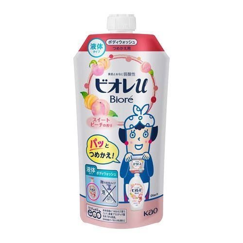花王（kao） ビオレu スイートピーチの香り つめかえ用 340ml ビオレu ボディウォッシュ スイートピー..