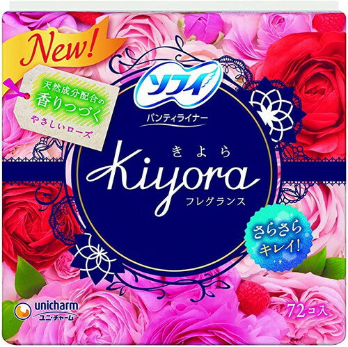 【医薬部外品】ユニ・チャーム ソフィ きよら KIYORA フレグランススイートやさしいローズの香り 72枚入