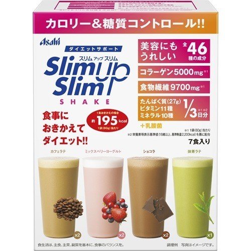 スリムアップスリム シェイク (7袋入) アサヒ 食事関連 介護食 健康食品 機能系食品