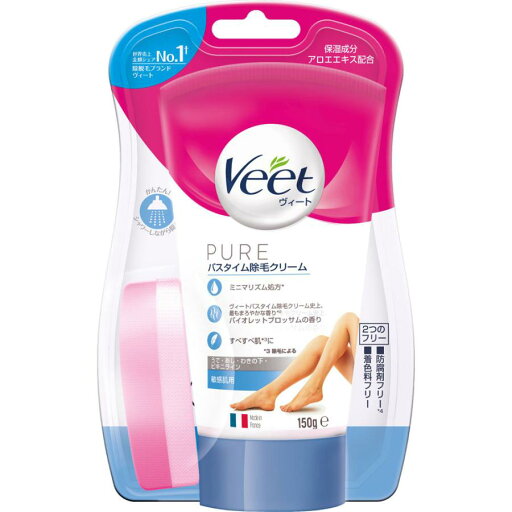 【医薬部外品】ヴィート ピュア Veet PURE ピュア バスタイム除毛クリーム 敏感肌用 150g 脱毛剤 ワックス クリーム 【医薬部外品】ヴィート ピュア Veet PURE ピュア バスタイム除毛クリーム 敏感肌用 150g 脱毛剤 ワックス クリーム