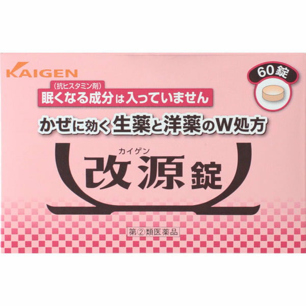 【指定第2類医薬品】改源錠 60錠 生薬と洋薬のダブル 処方 かぜ薬