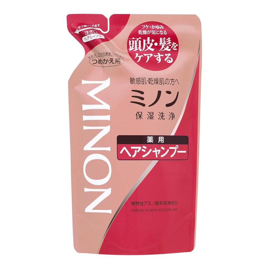 【医薬部外品】ミノン 薬用ヘアシャンプー 詰替 380mL 頭皮 うるおい 植物性 アミノ酸 洗浄成分