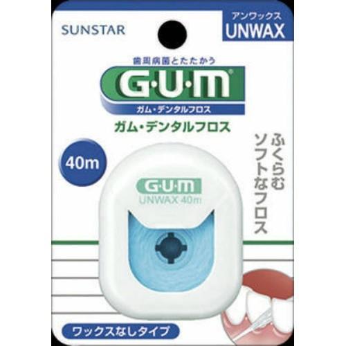 ガム(G・U・M) デンタルフロス 40m UNWAX 歯周病 歯間 歯垢