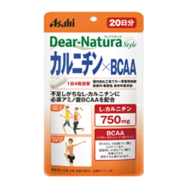 アサヒ ディアナチュラ スタイル カルニチン BCAA 【20日分】 (80粒) 無香料 無着色 保存料無添加 アミノ酸BCAA