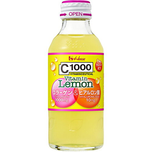 ハウス食品 C1000 ビタミンレモンコラーゲン＆ヒアルロン酸 140ml × 6個 れもん 果汁 ドリンク剤 炭酸飲料 果実飲料