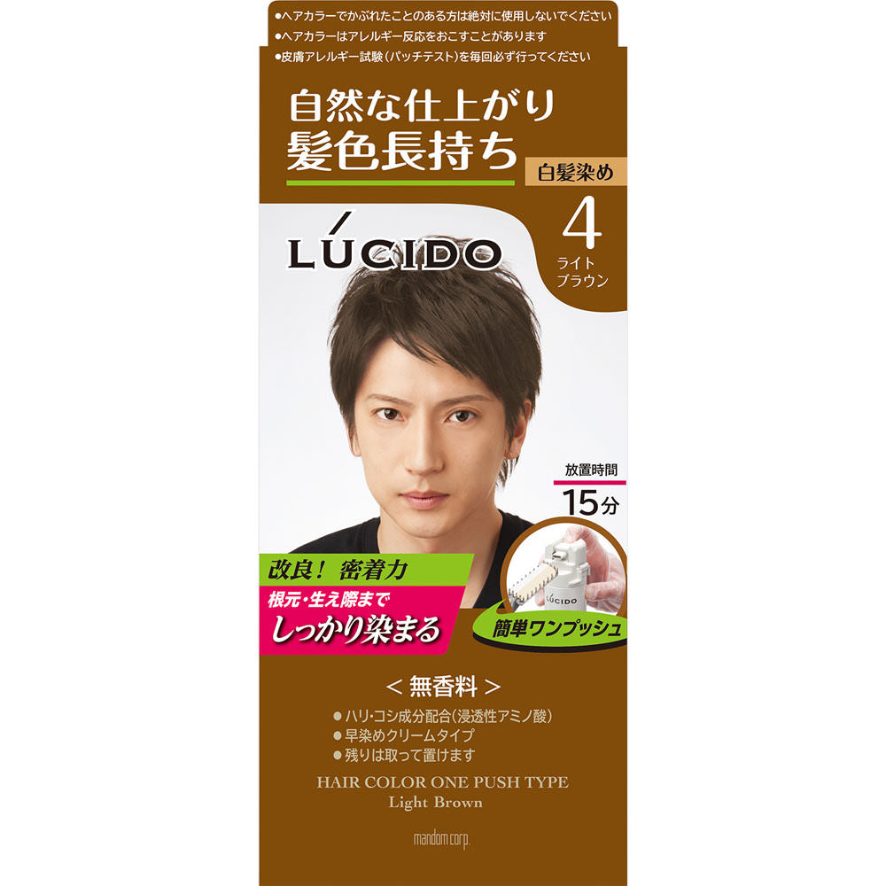 【医薬部外品】ルシード ワンプッシュケアカラー ライトブラウン(100g) ルシード(LUCIDO) 男性用　白髪染め