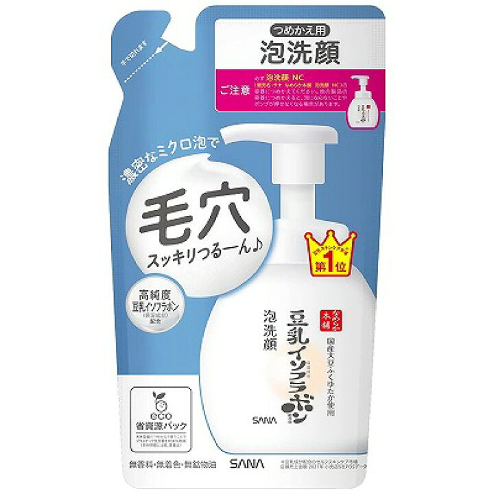 サナ なめらか本舗 泡洗顔 NC つめかえ用(180ml) 常盤薬品工業 濃密泡 豆乳 毛穴ケア 乾燥対策 洗浄