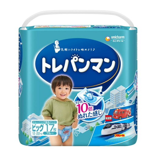 「ユニ・チャーム」 トレパンマン ブルー ビッグ(12〜22kg) 17枚 おむつ 「ユニ・チャーム」 トレパンマン ブルー ビッグ(12〜22kg) 17枚 おむつ