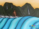 【送料無料】ハワイ ヘザー・ブラウン 原画 オリジナル アート 絵画【Kaua'i Surf】