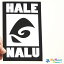 ハワイ　ステッカーHALE NALU ハレナル　黒白(大)【ハワイアン雑貨】【ハワイ雑貨】【DM便・ネコポス対応可】